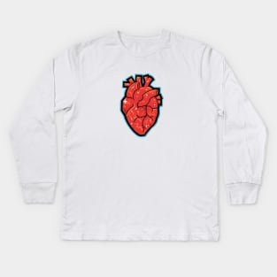 anatomical heart groovy Kids Long Sleeve T-Shirt